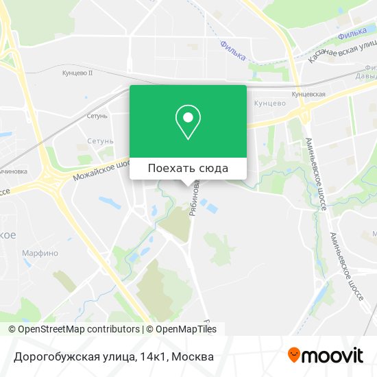 Карта Дорогобужская улица, 14к1