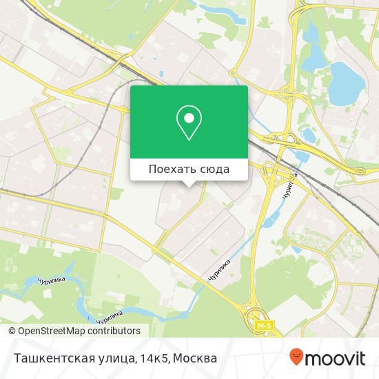 Карта Ташкентская улица, 14к5