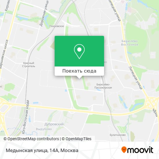 Карта Медынская улица, 14А