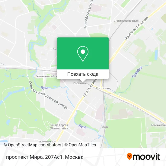 Карта проспект Мира, 207Ас1