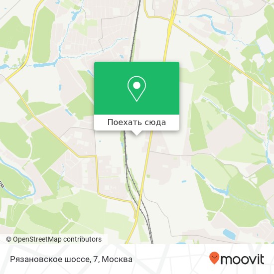 Карта Рязановское шоссе, 7
