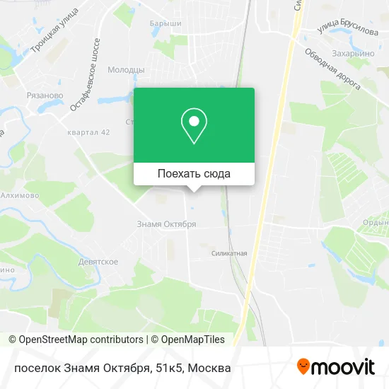 Карта поселок Знамя Октября, 51к5