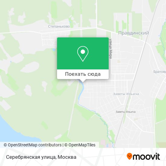 Карта Серебрянская улица
