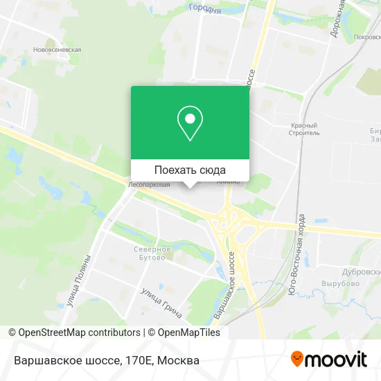 Карта Варшавское шоссе, 170Е