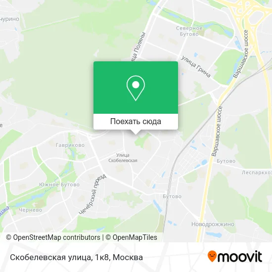 Карта Скобелевская улица, 1к8