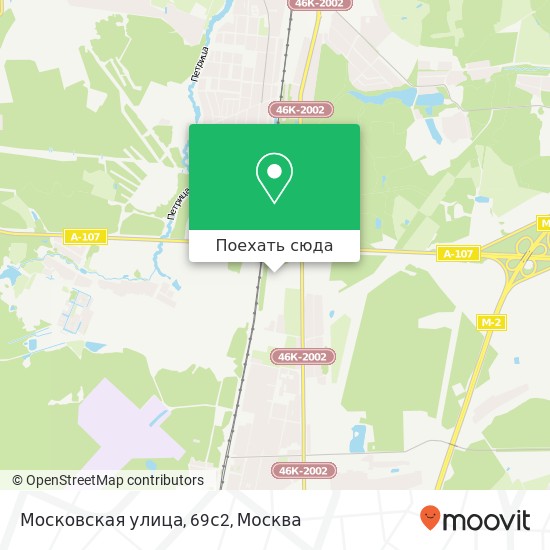 Карта Московская улица, 69с2