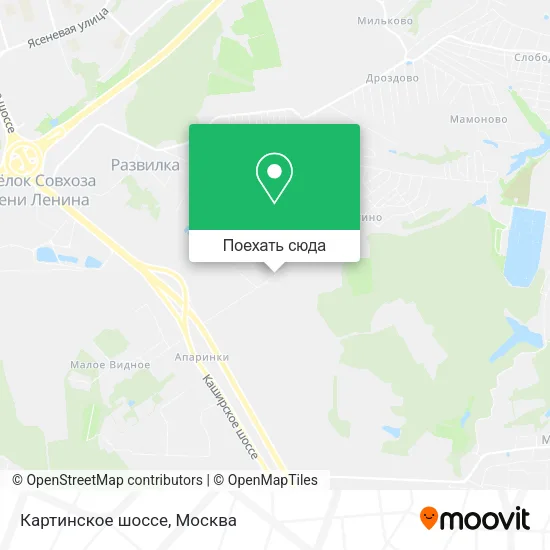 Карта Картинское шоссе