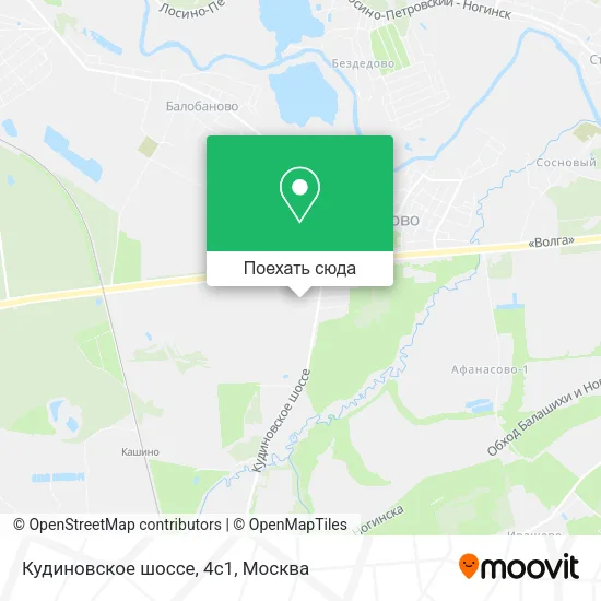 Карта Кудиновское шоссе, 4с1