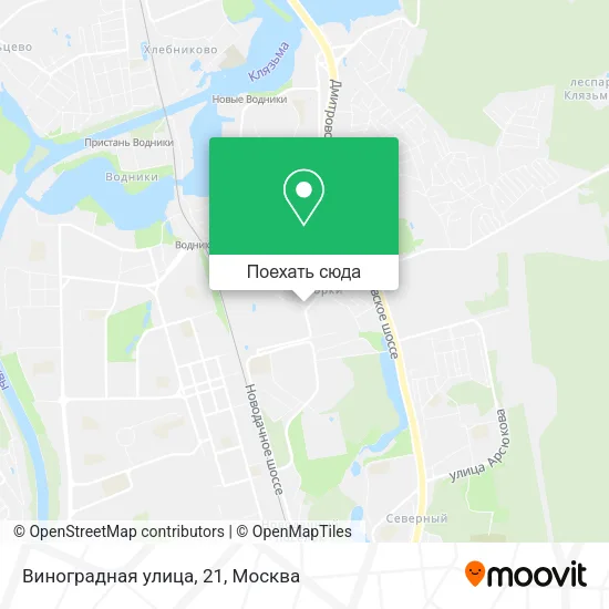 Карта Виноградная улица, 21