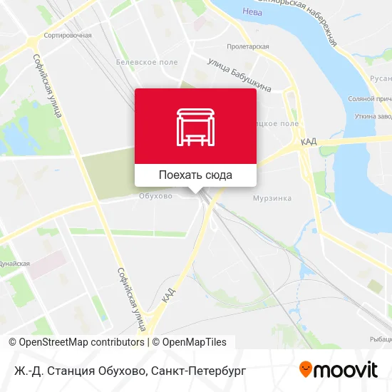 Карта Ж.-Д. Станция Обухово
