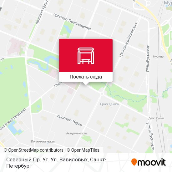Карта Северный Пр. Уг. Ул. Вавиловых