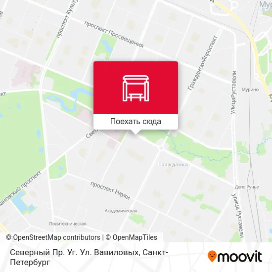 Карта Северный Пр. Уг. Ул. Вавиловых