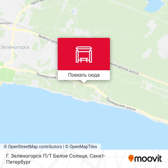 Карта Г. Зеленогорск П / Т Белое Солнце