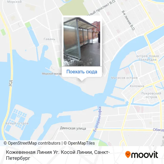 Карта Кожевенная Линия Уг. Косой Линии