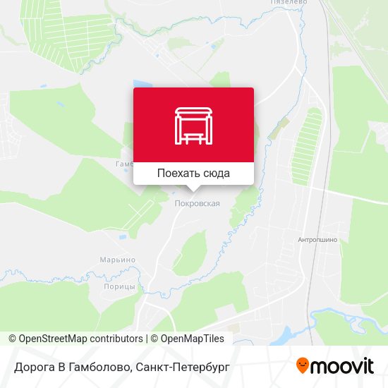 Карта Дорога В Гамболово