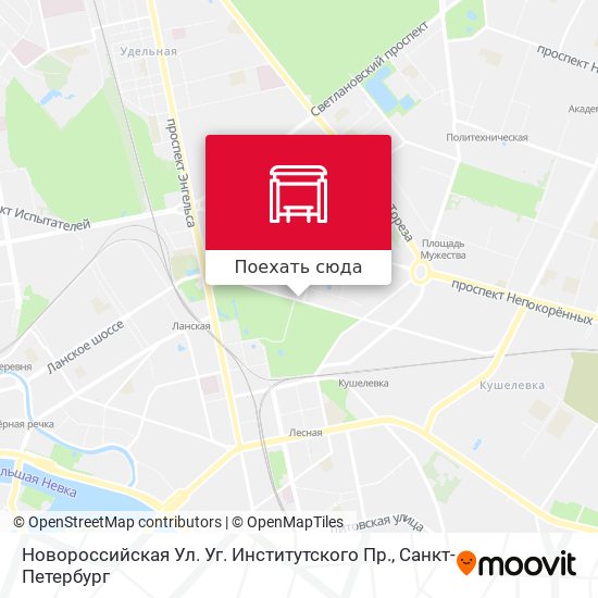 Карта Новороссийская Ул. Уг. Институтского Пр.
