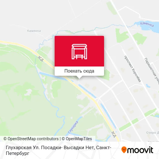 Карта Глухарская Ул. Посадки- Высадки Нет
