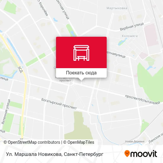 Карта Ул. Маршала Новикова