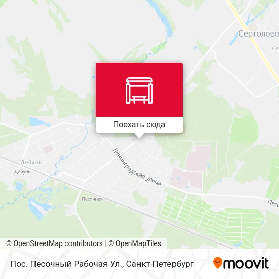 Карта Пос. Песочный Рабочая Ул.