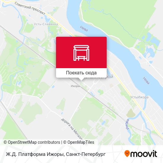 Карта Ж.Д. Платформа Ижоры