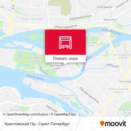 Карта Крестовский Пр.