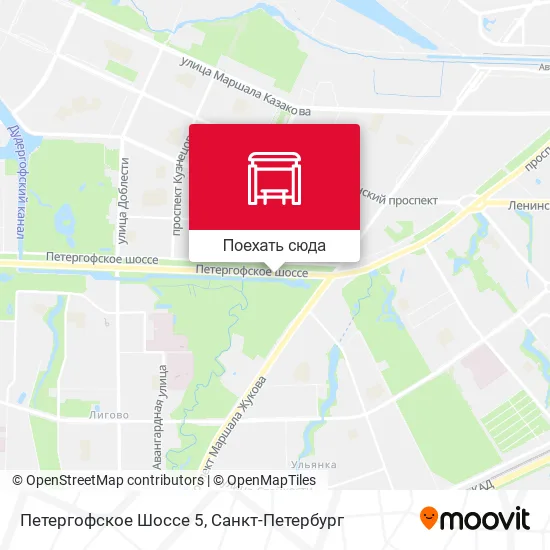 Карта Петергофское Шоссе 5