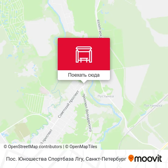 Карта Пос. Юношества Спортбаза Лгу