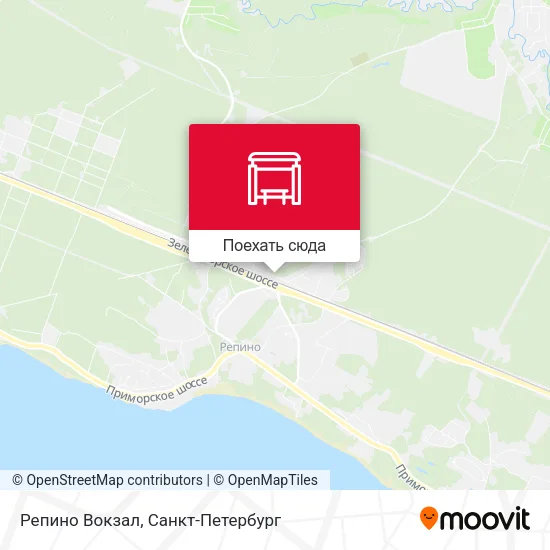 Карта Репино Вокзал