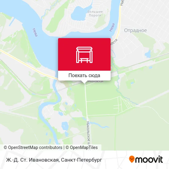 Карта Ж.-Д. Ст. Ивановская