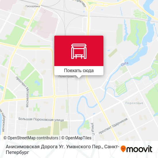 Карта Анисимовская Дорога Уг. Уманского Пер.