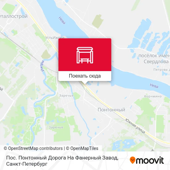Карта Пос. Понтонный Дорога На Фанерный Завод