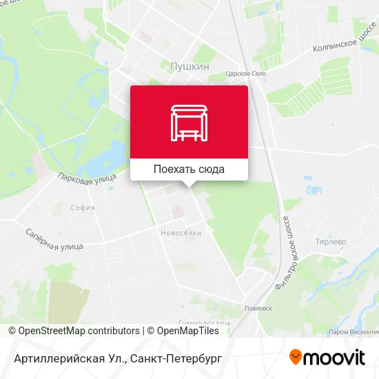 Карта Артиллерийская Ул.