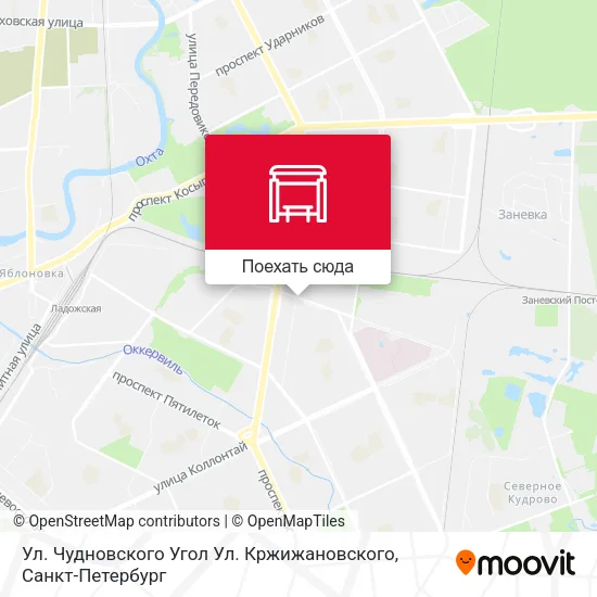 Карта Ул. Чудновского Угол Ул. Кржижановского