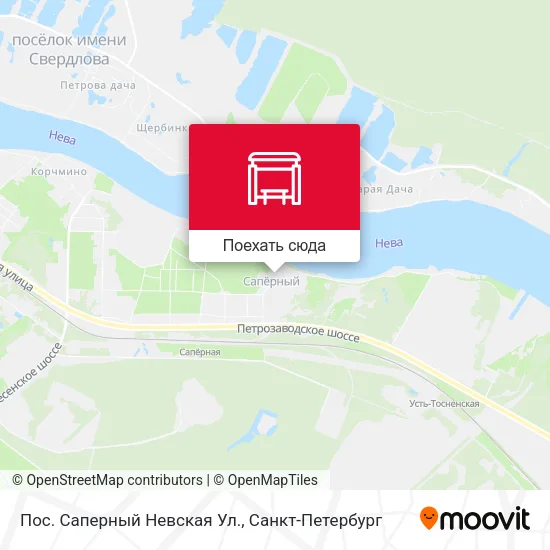Карта Пос. Саперный Невская Ул.