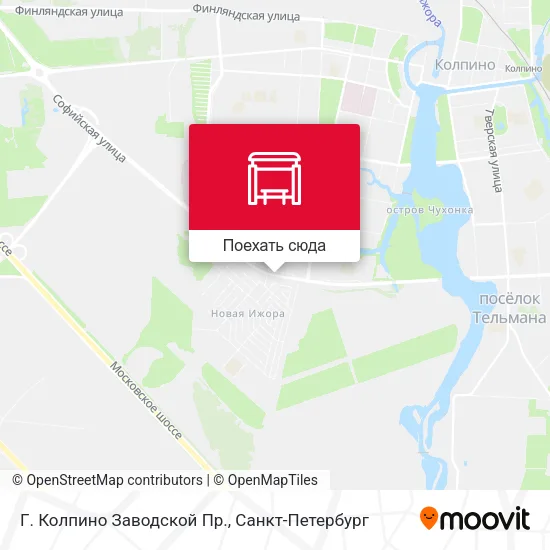Карта Г. Колпино Заводской Пр.
