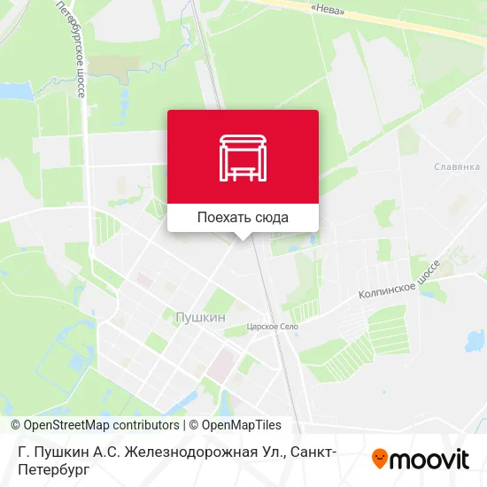 Карта Г. Пушкин А.С. Железнодорожная Ул.