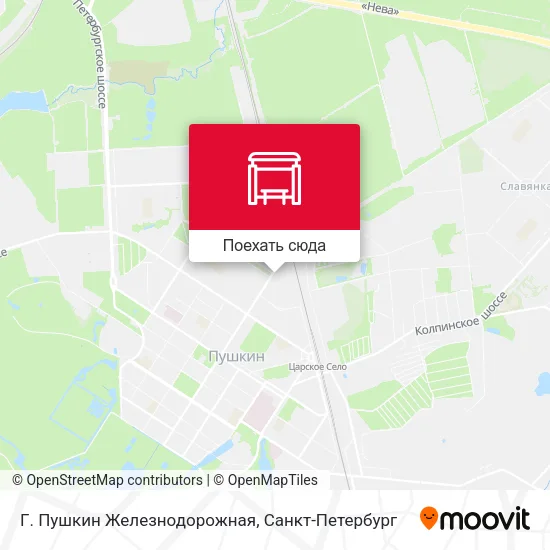 Карта Г. Пушкин Железнодорожная