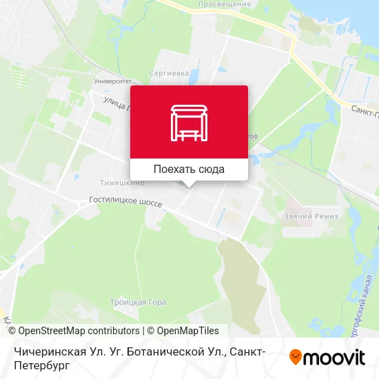Карта Чичеринская Ул. Уг. Ботанической Ул.