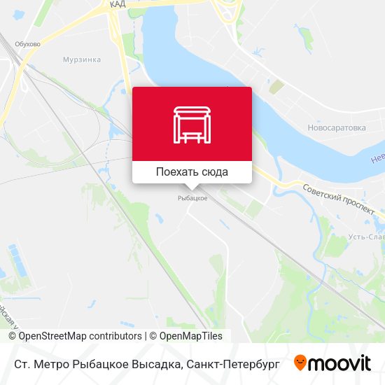 Карта Ст. Метро Рыбацкое Высадка