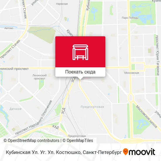Карта Кубинская Ул. Уг. Ул. Костюшко