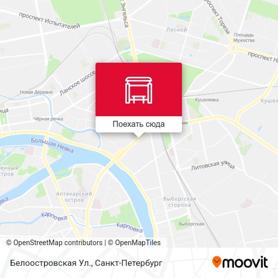 Карта Белоостровская Ул.