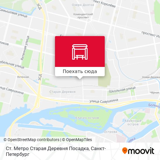 Карта Ст. Метро Старая Деревня Посадка