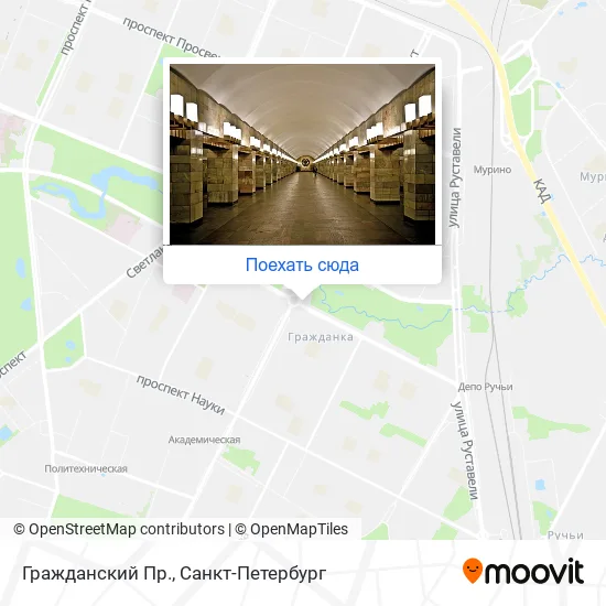 Карта Гражданский Пр.