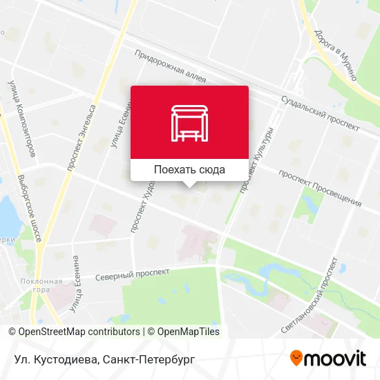 Карта Ул. Кустодиева
