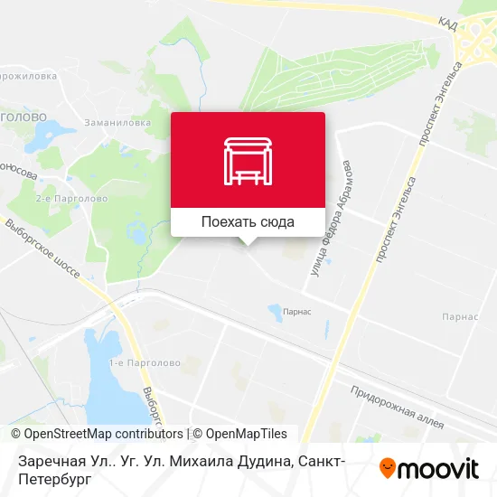 Карта Заречная Ул.. Уг. Ул. Михаила Дудина