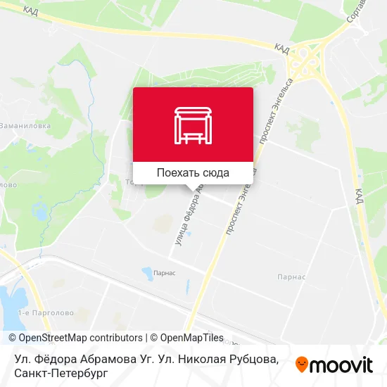 Карта Ул. Фёдора Абрамова Уг. Ул. Николая Рубцова