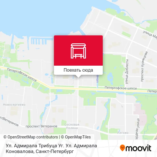 Карта Ул. Адмирала Трибуца Уг. Ул. Адмирала Коновалова