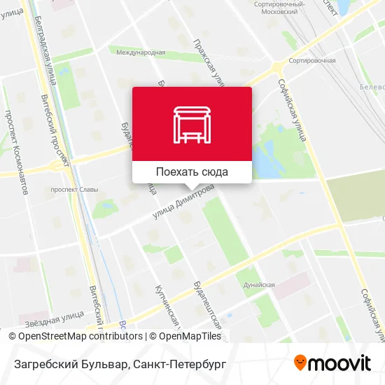 Карта Загребский Бульвар
