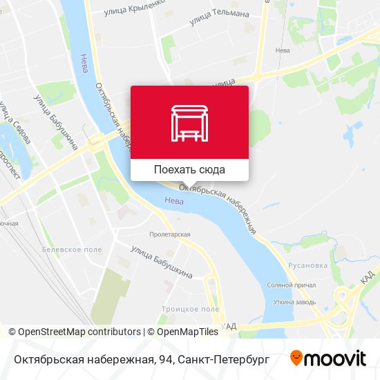 Карта Октябрьская набережная, 94