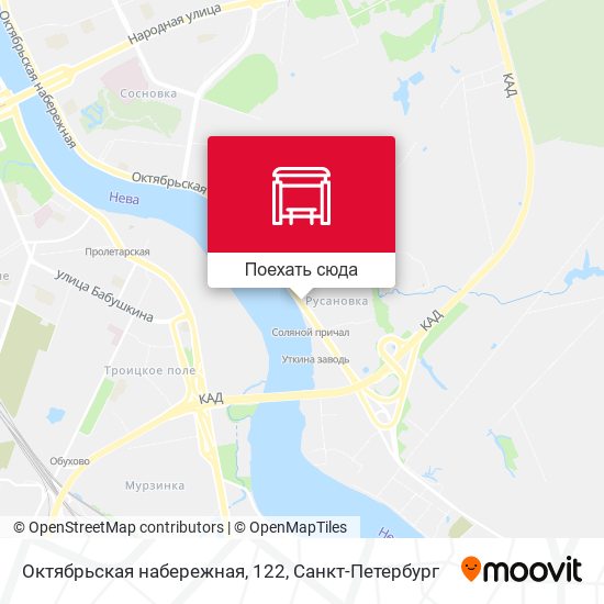 Карта Октябрьская набережная, 122